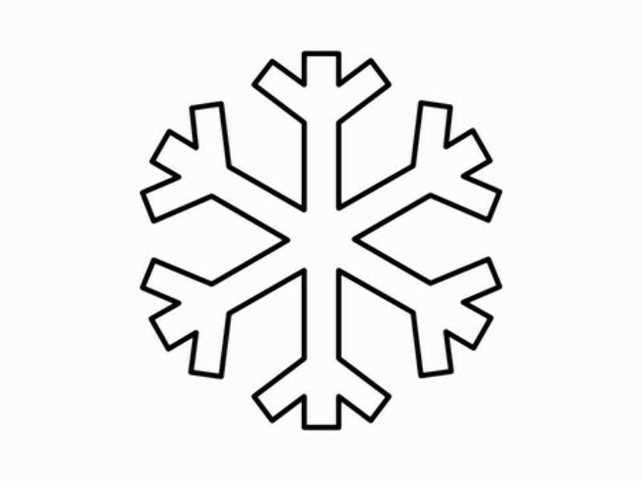 snowflake clipart black and white easy