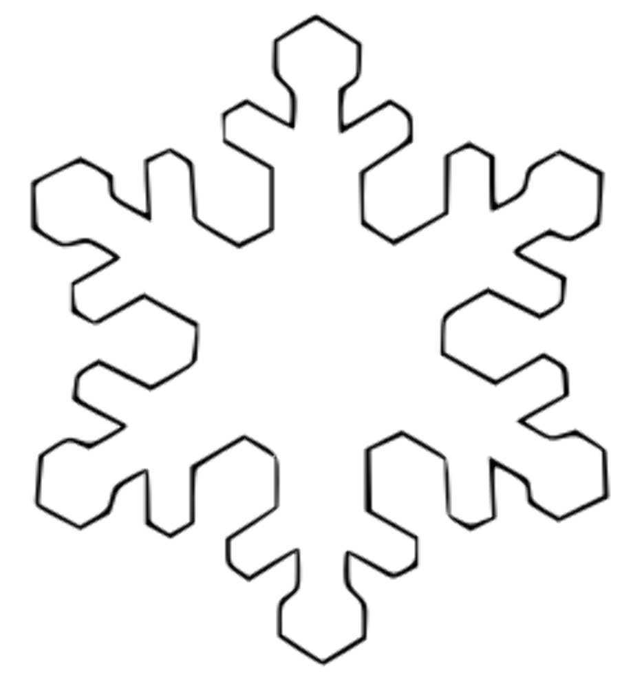 snowflake clipart black and white
