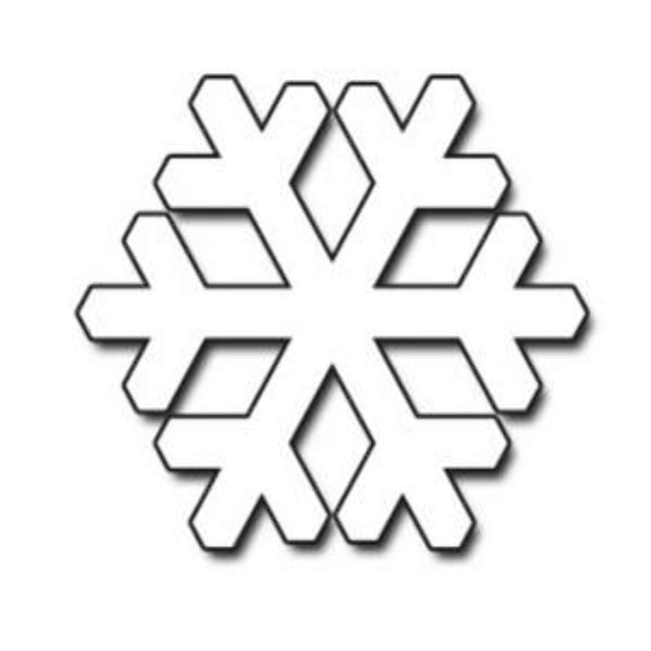 snowflake clipart black and white outline
