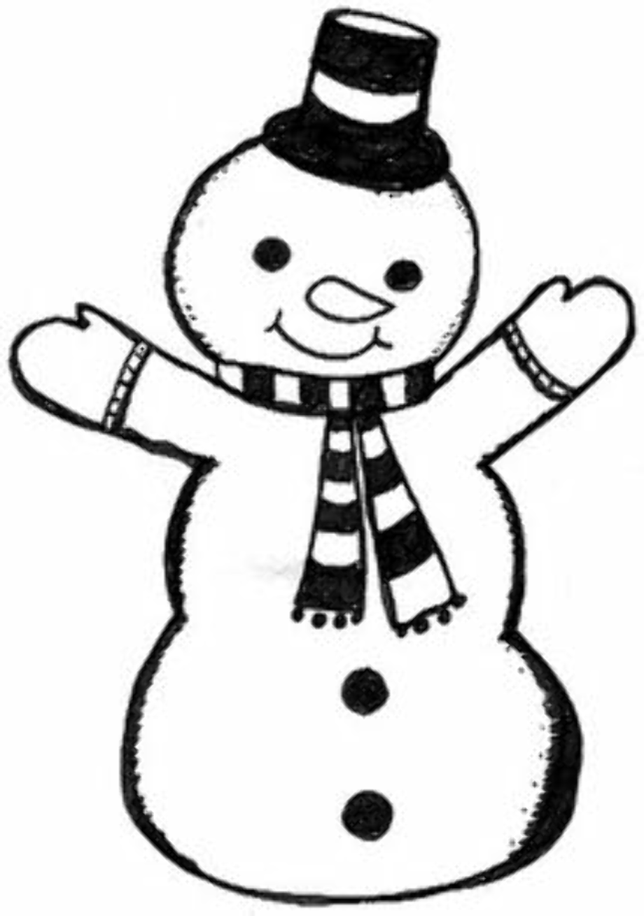 Download High Quality snowman clipart black Transparent