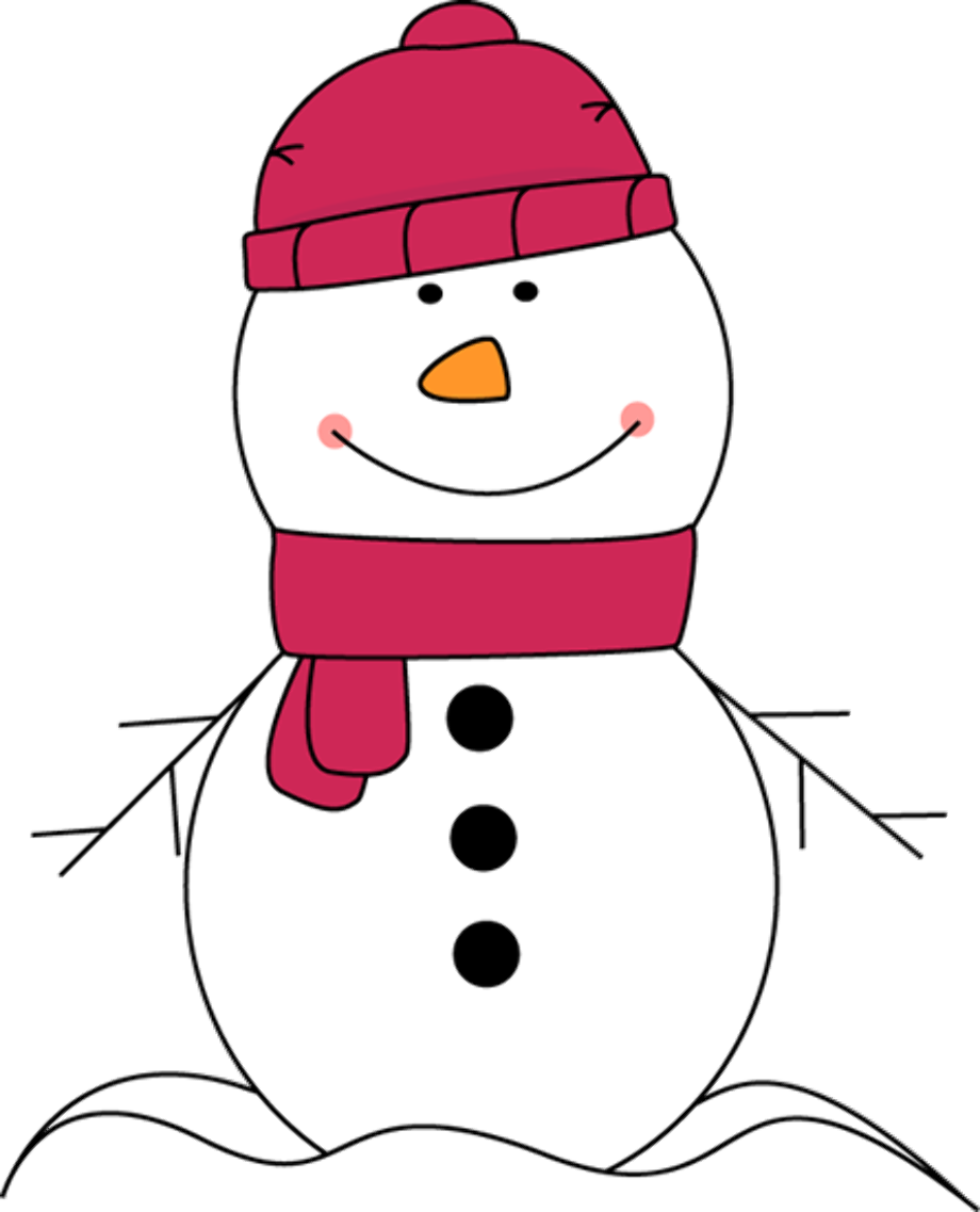 snowman clipart pink