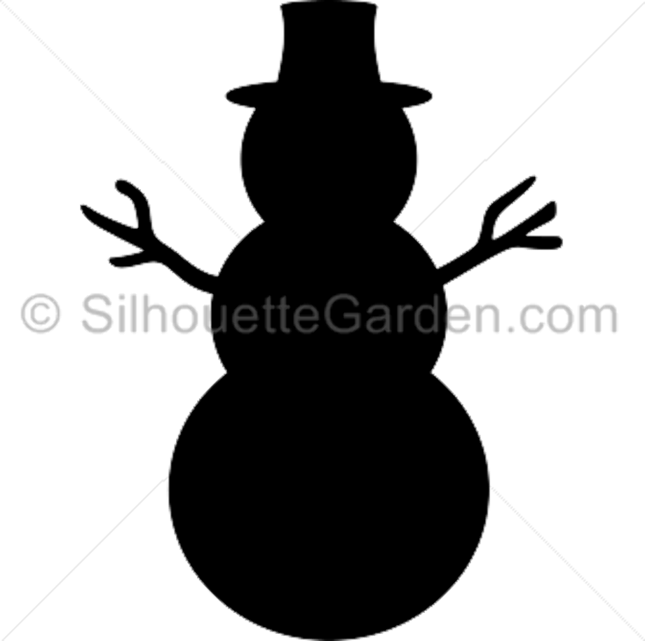 snowman clipart silhouette