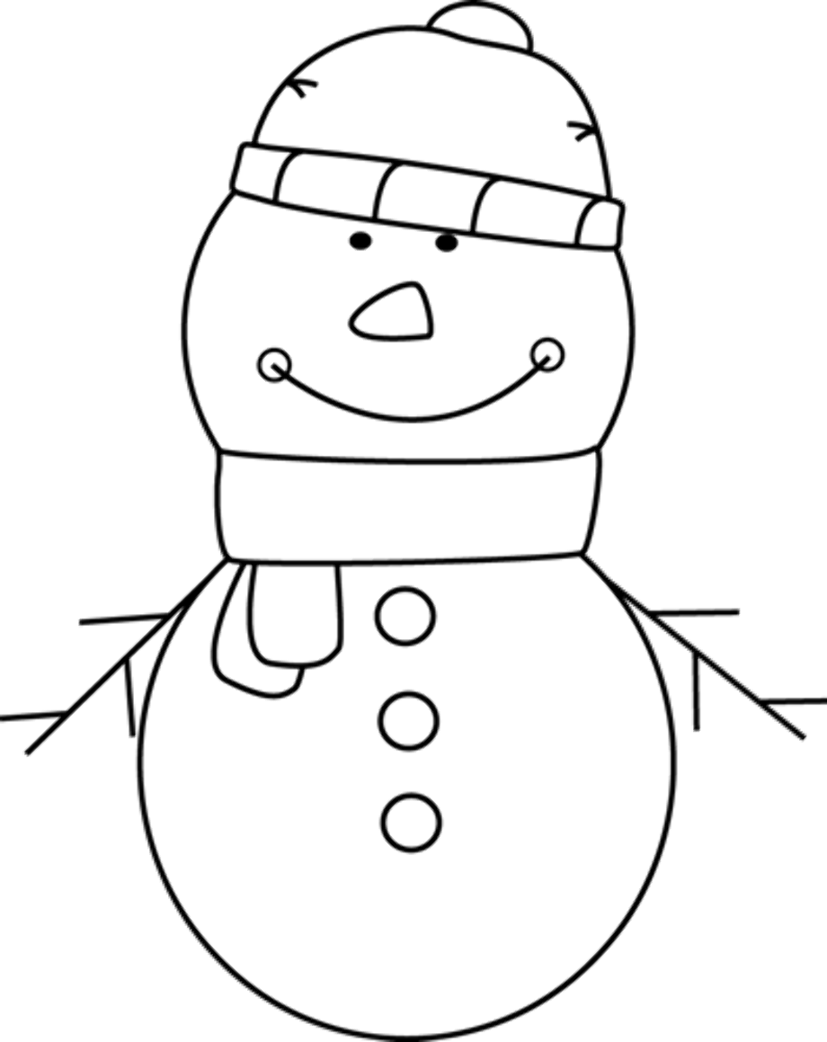 snowman clipart black