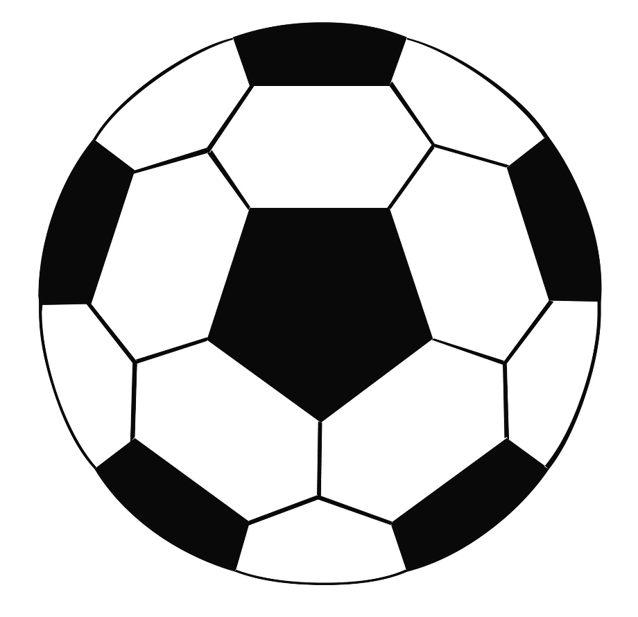 soccer ball clipart flat