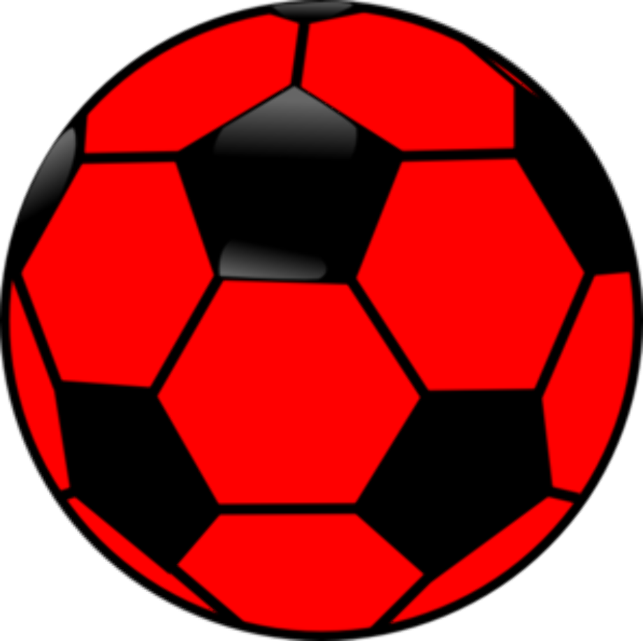 soccer ball clipart red