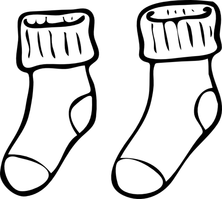 sock clipart outline