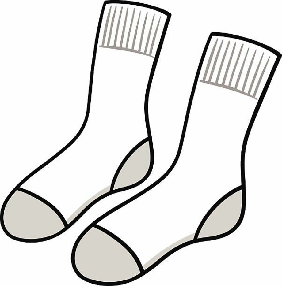 sock clipart black and white