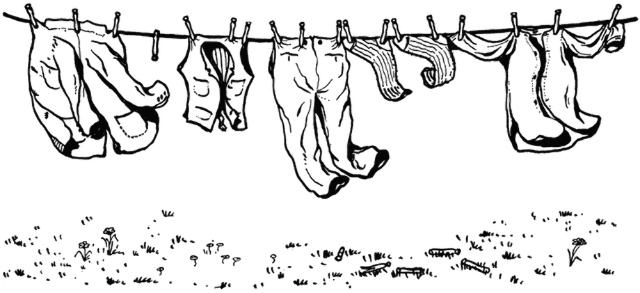 laundry clipart clothesline