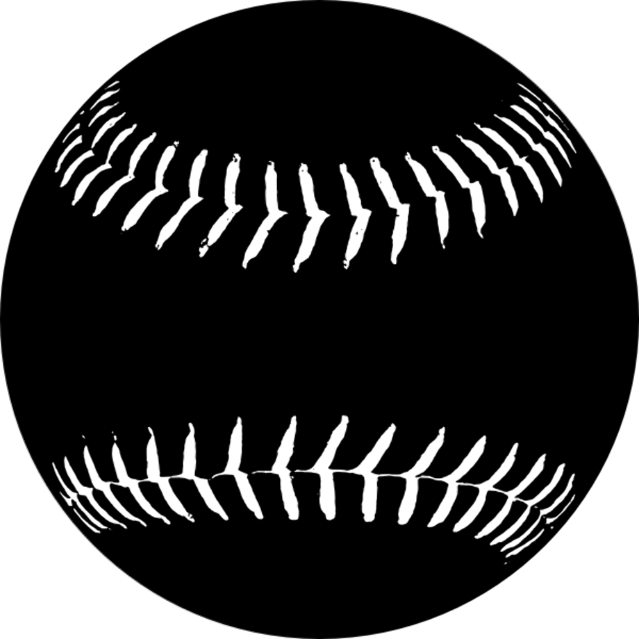 baseball clipart black and white softball
