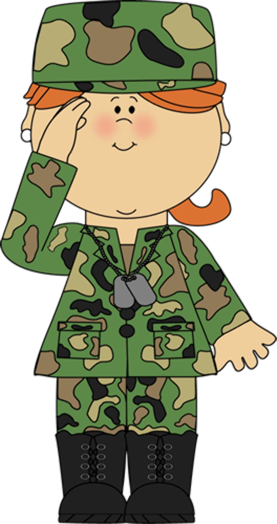 military clipart female soldier