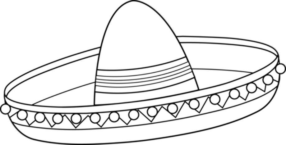 sombrero clipart outline