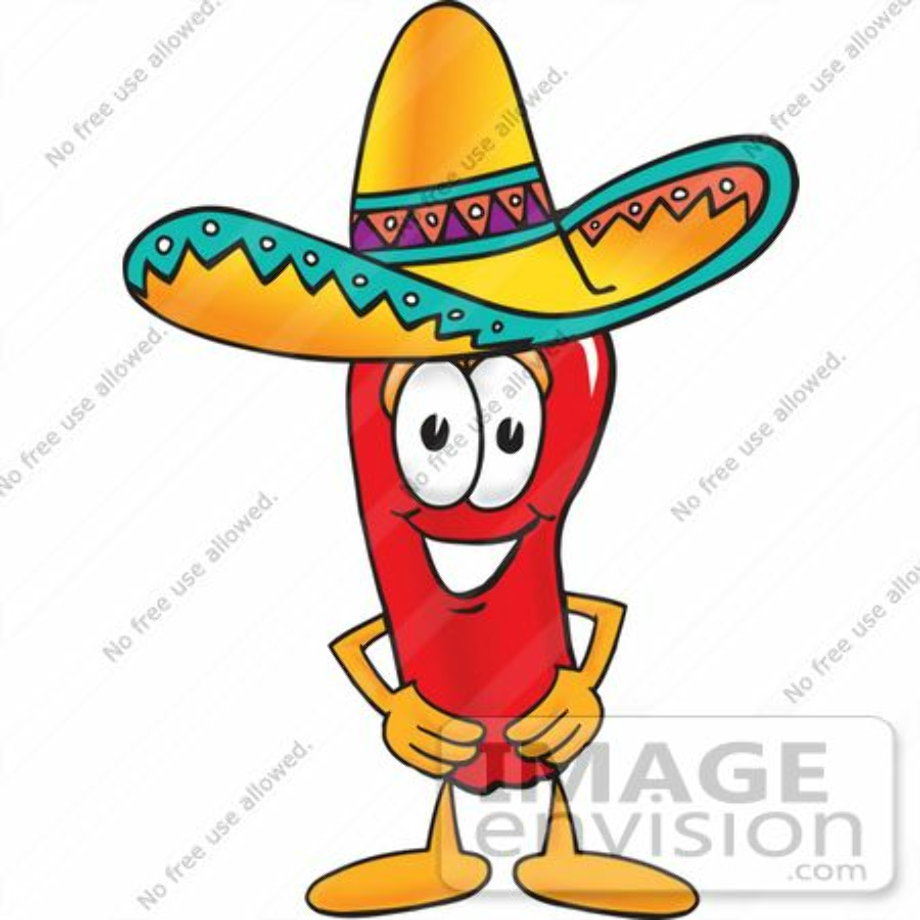 sombrero clipart chili pepper