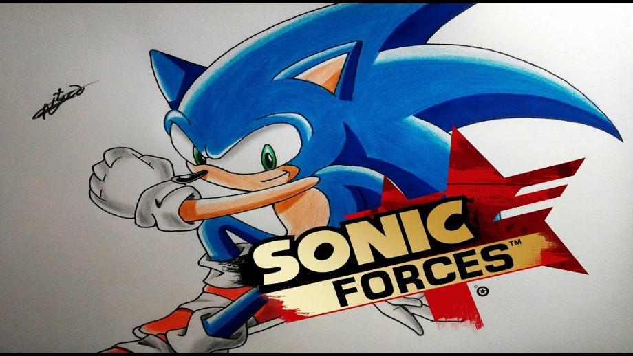 sonic forces logo drawing