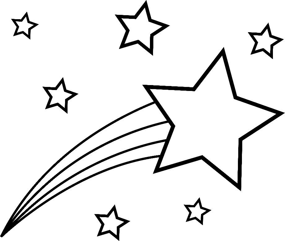 star clipart black and white coloring