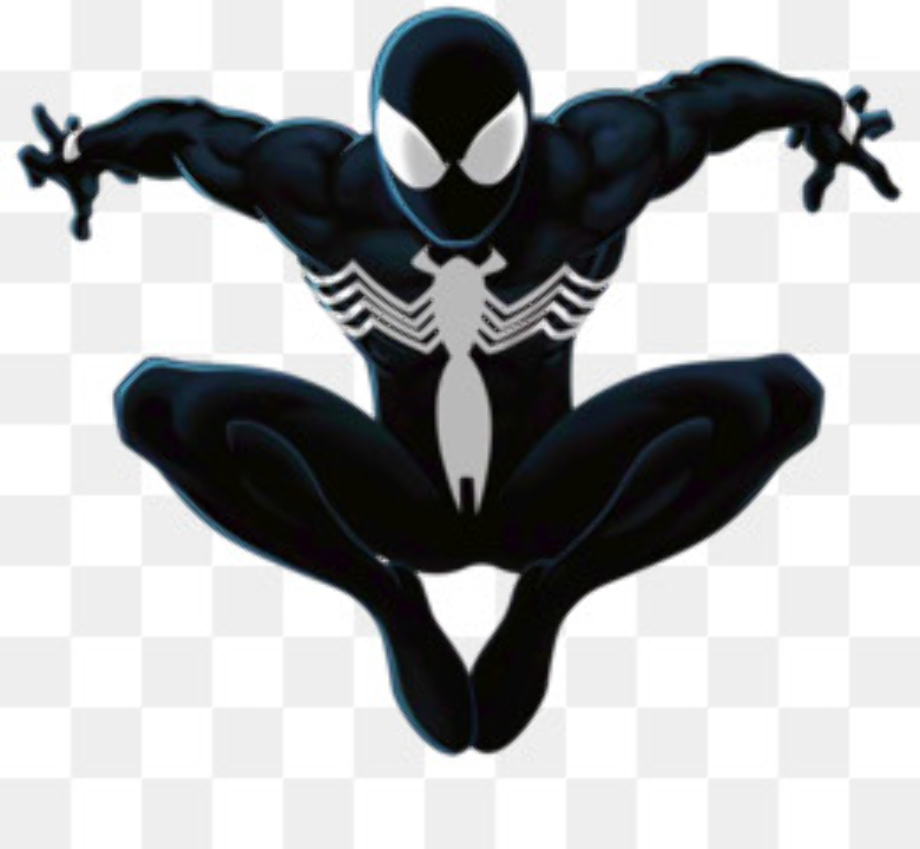 spiderman clipart black