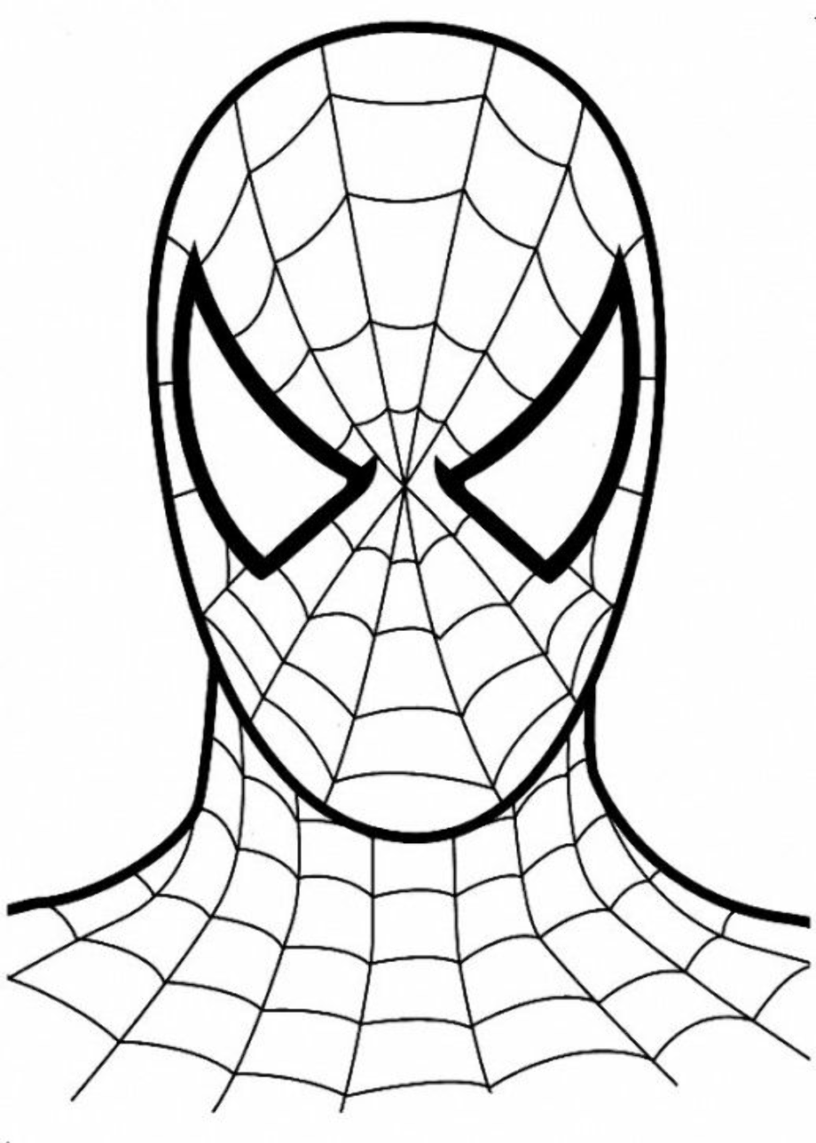 spiderman clipart coloring