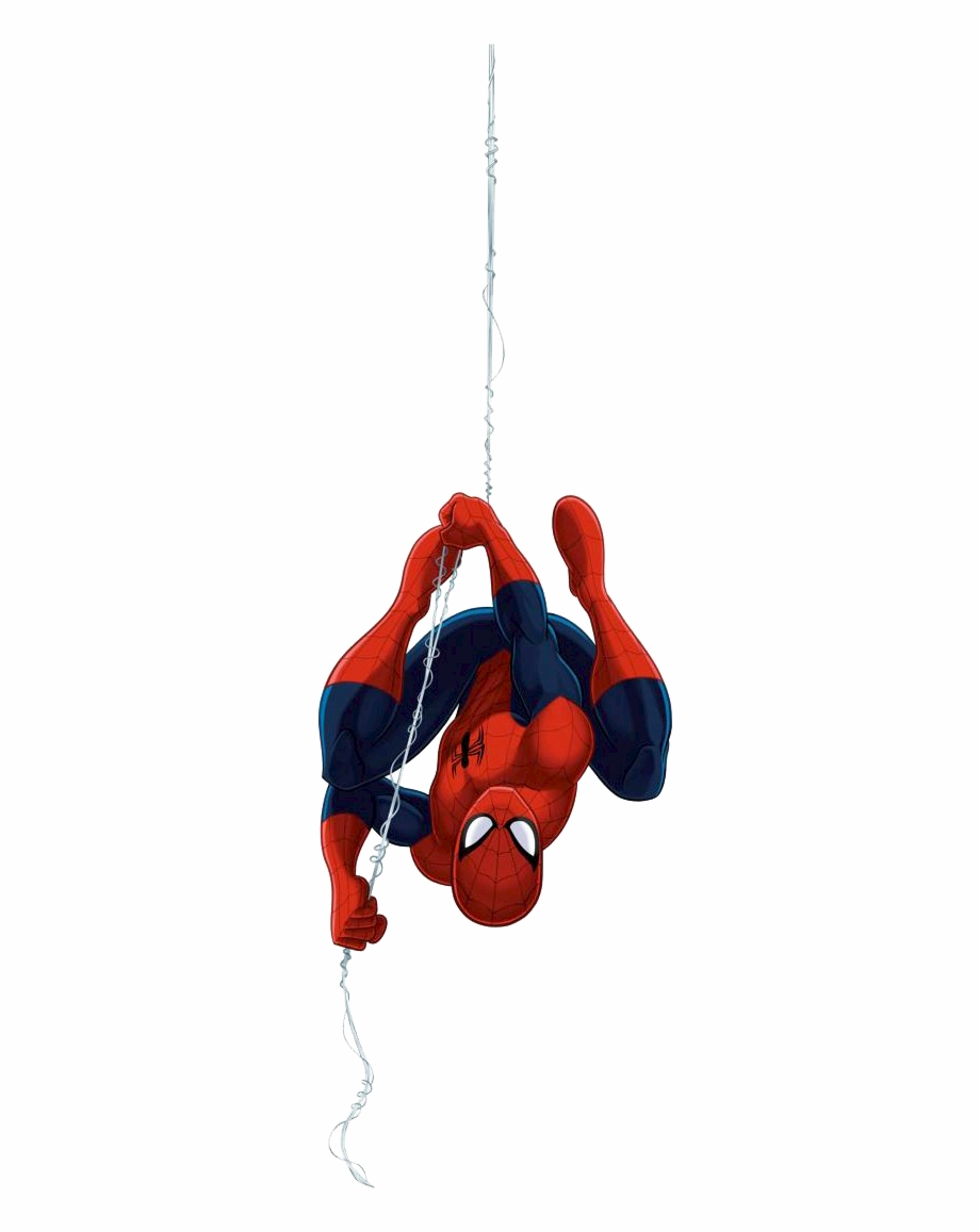 spiderman clipart upside down