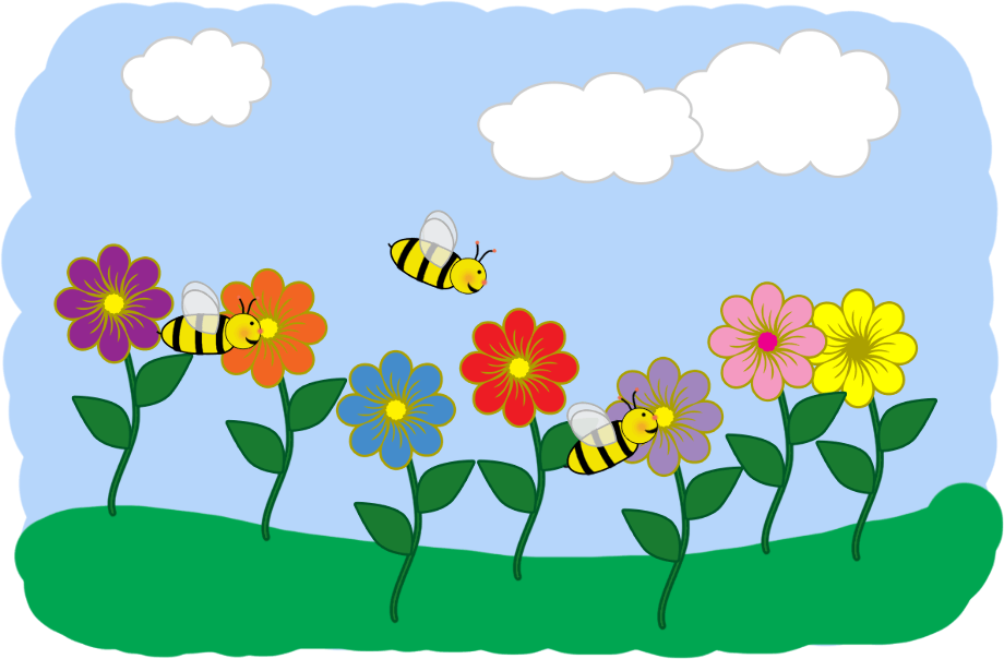 spring flowers clipart happy