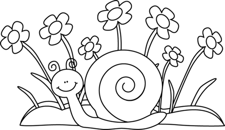 black and white flower clipart cute