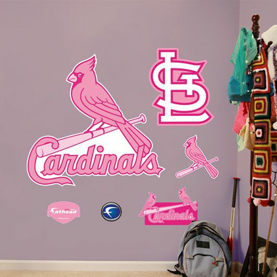 st louis cardinals logo pink