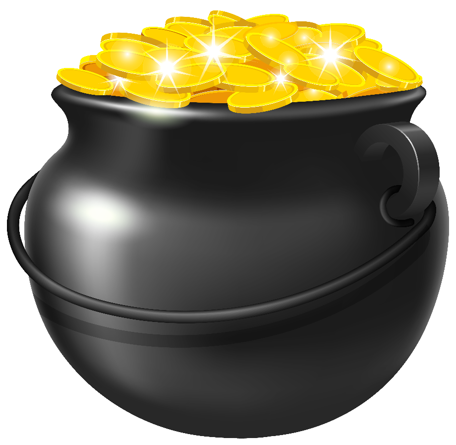 pot of gold clipart clear background