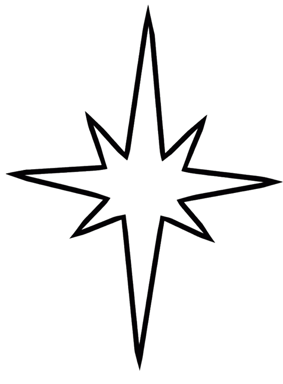 Download High Quality star clipart black and white coloring book