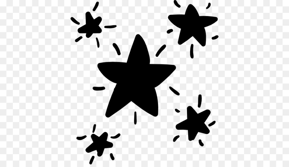 stars transparent doodle