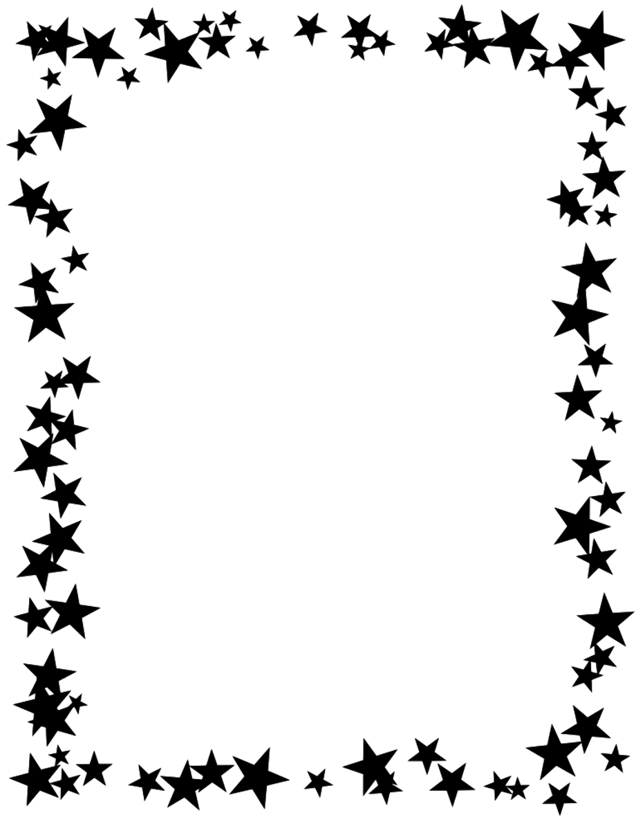 star clipart black and white border