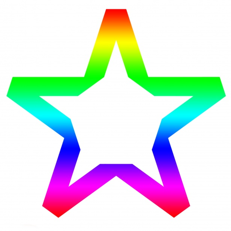 Clipart star rainbow.