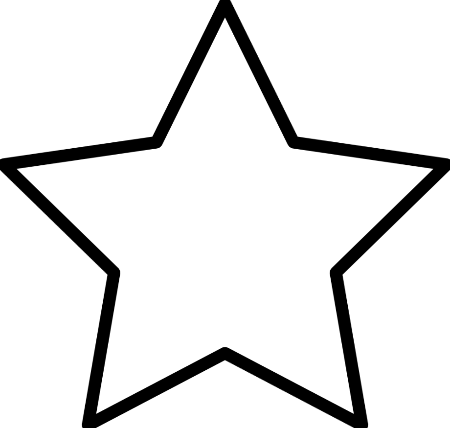 star clipart black and white outline