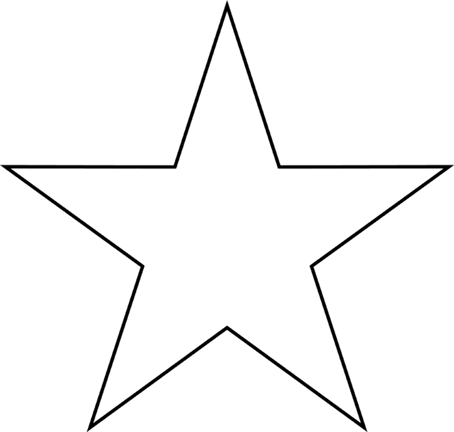star clipart black and white cut out