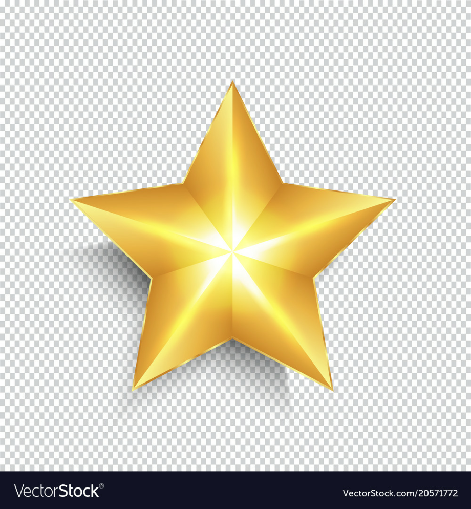 star transparent gold