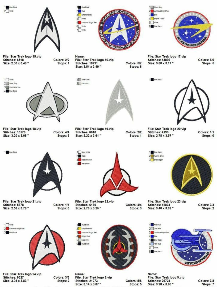 star trek symbols badge