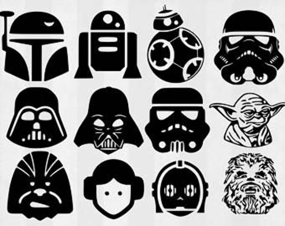 star wars clipart silhouette