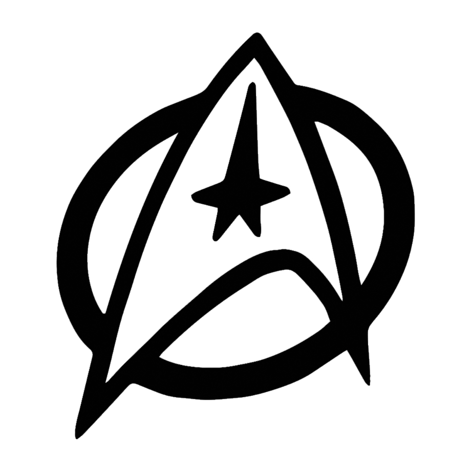 starfleet logo white