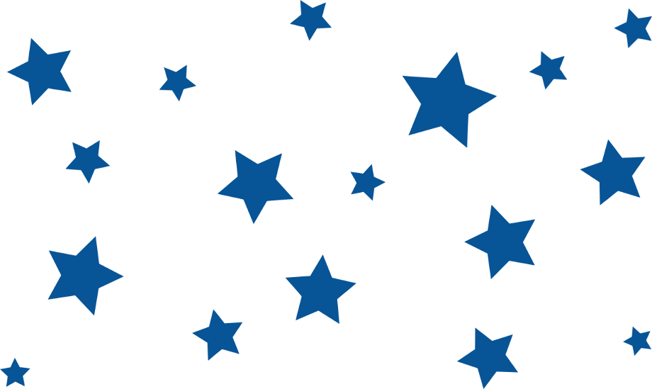 star transparent background blue