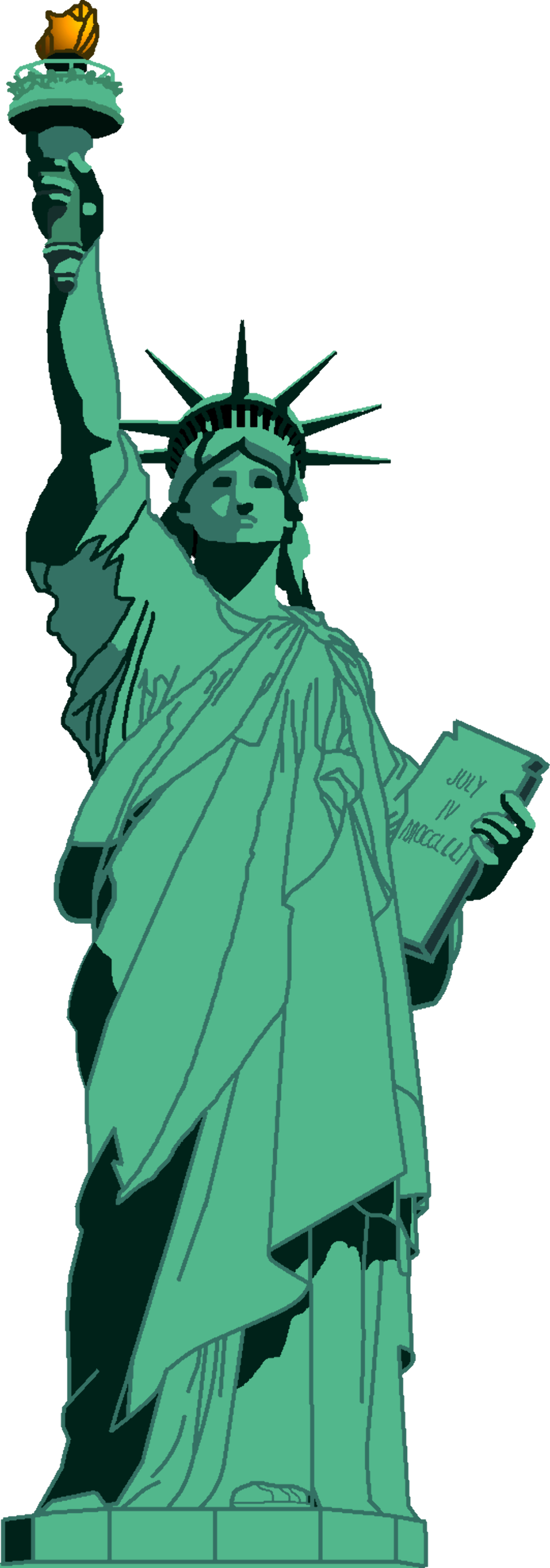 statue of liberty clipart cute