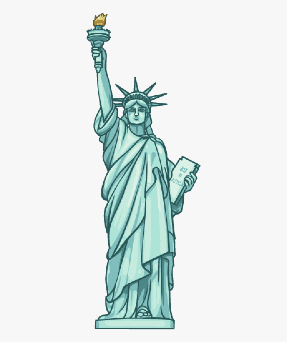 statue of liberty clipart animated