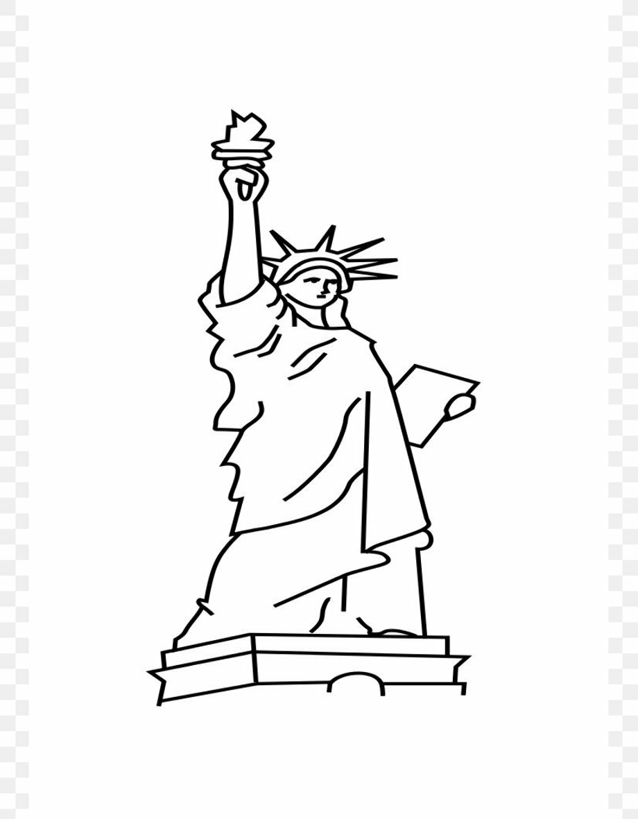 statue of liberty clipart outline