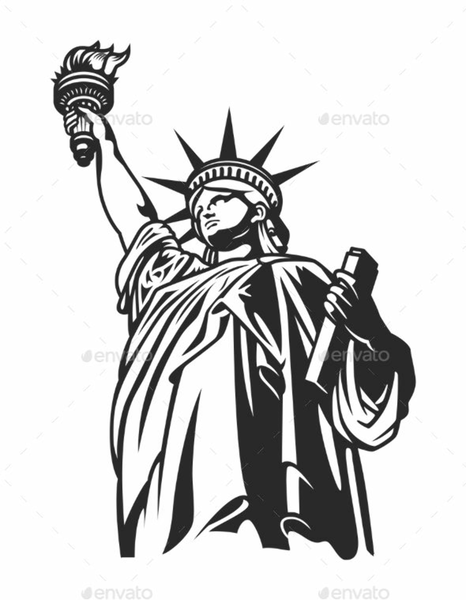Download High Quality statue of liberty clipart stencil Transparent PNG ...