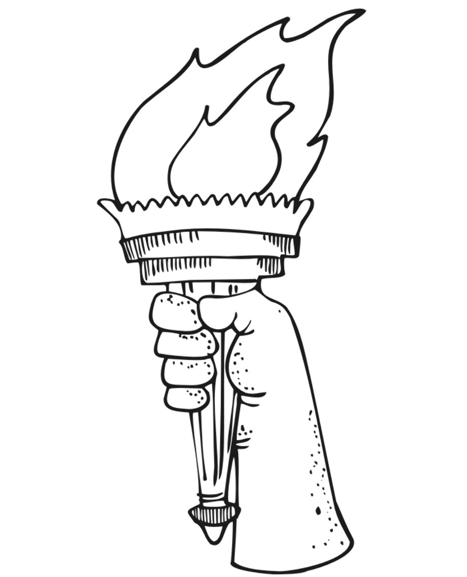 Download High Quality statue of liberty clipart torch