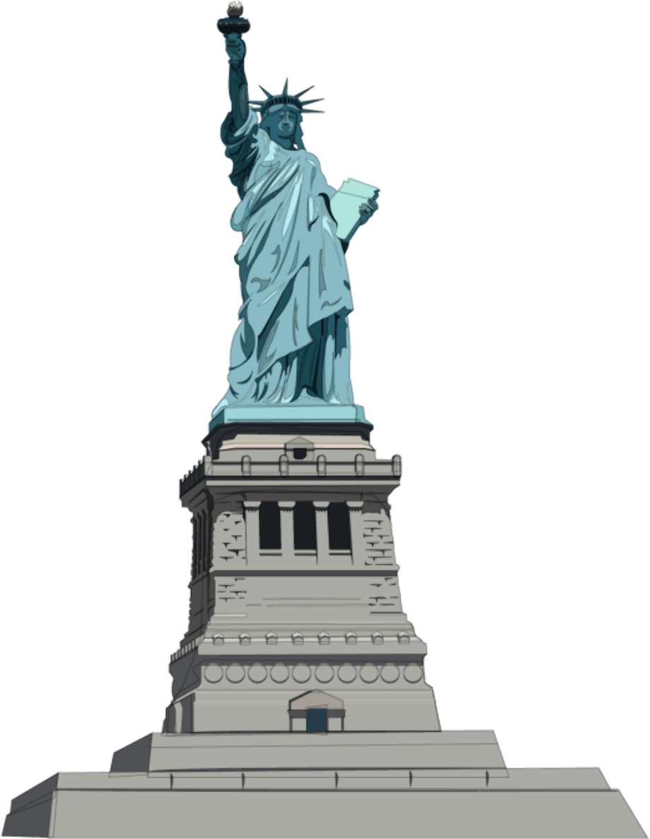 statue of liberty clipart transparent background