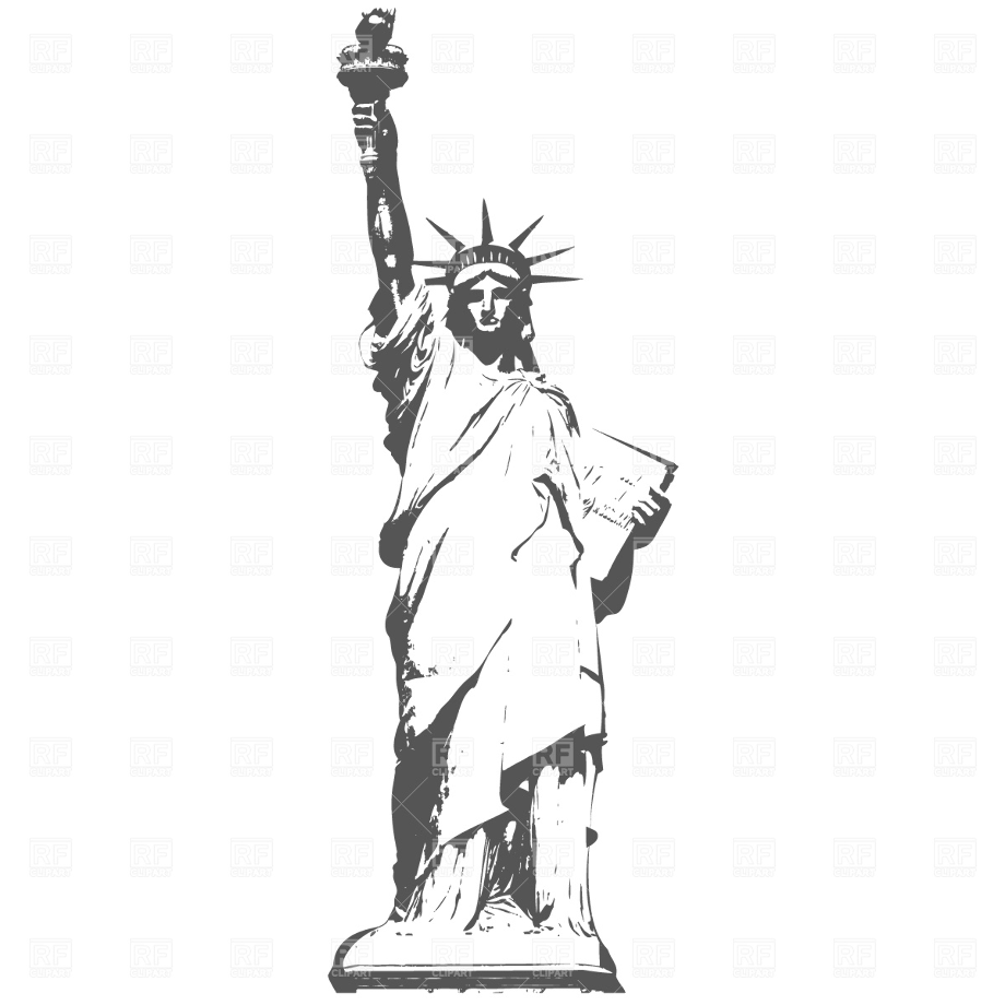 statue of liberty clipart vector