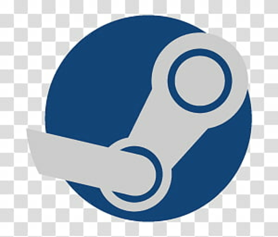steam logo clipart blue