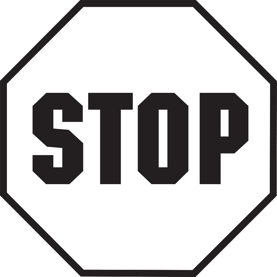stop sign clipart black