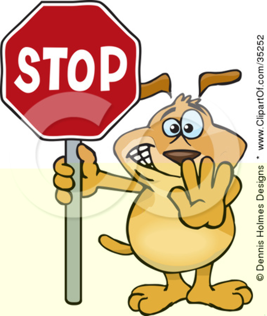 stop sign clip art dog