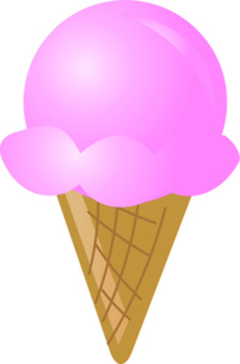 ice cream cone clipart pink
