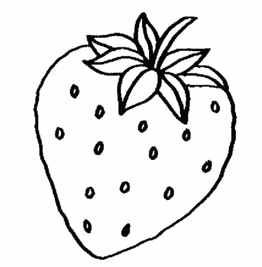 strawberry clipart coloring