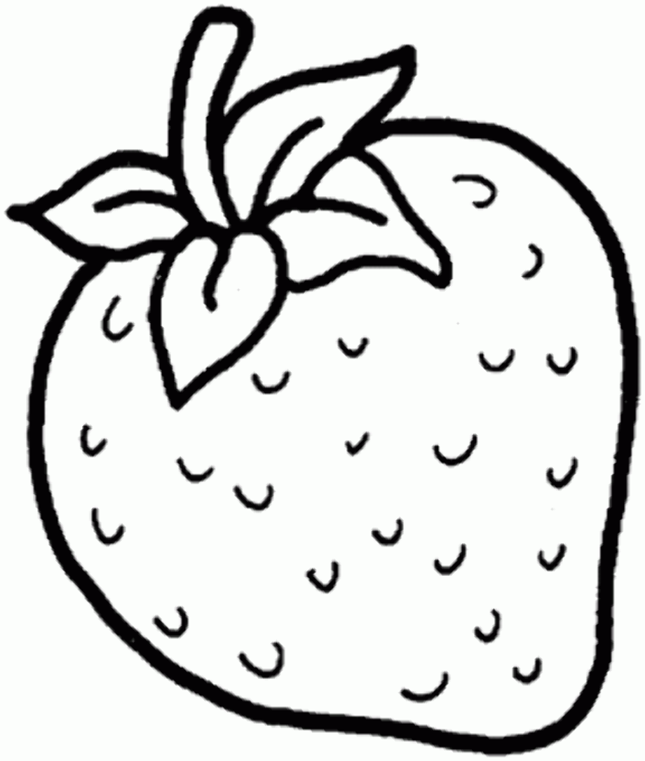 strawberry clipart outline