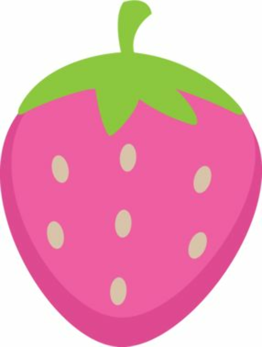 strawberry clipart pink